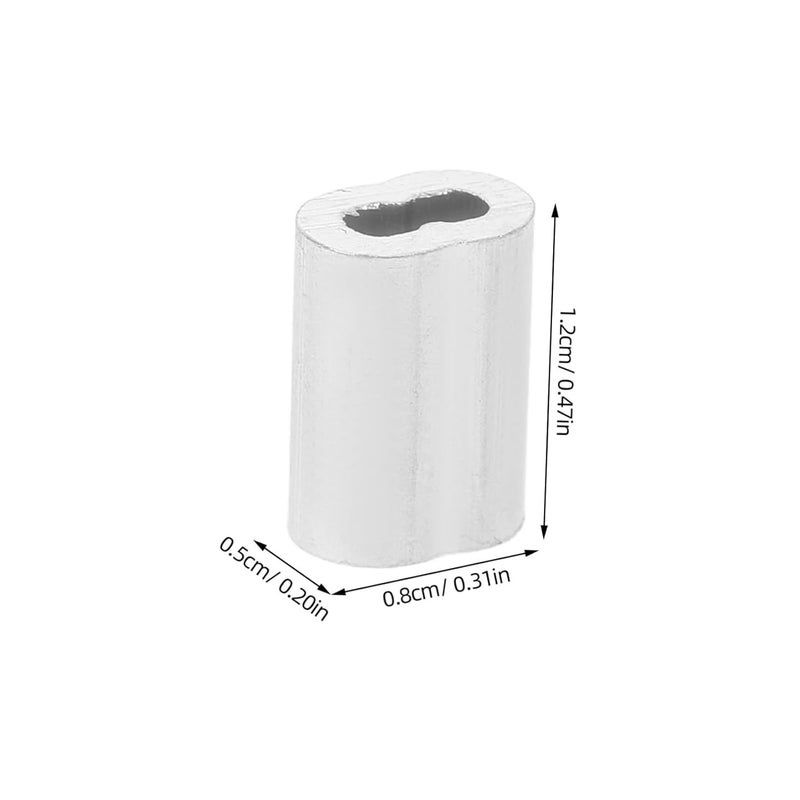 Silver Buckle Cable Clamp 250pcs Wire Rope Crimping Loop Sleeves 1 20X0 80X0 50CM - Image 2